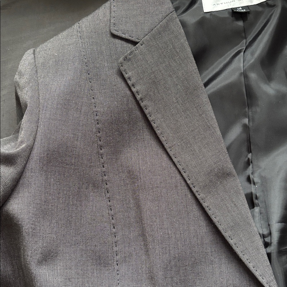 👛(ANY 2/$50) Vintage TAHARI 2 Button Jacket Imitation Flap Pockets Black Cuffs - Picture 6 of 11